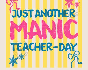 Lehrer Png, lustiges Lehrer Wertschätzung Geschenk, Schul Hemd, Montag Png, Alltags Lehrer Png, Sublimation Png, trendiges Design, Streifen Png