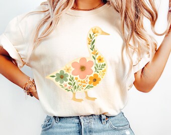 Floral Mama Goose Png, Mama Goose Png, Girly Png, Goose Png, Mother's Day Png, Floral Mama Png, Duck Png, Goose Lover T-shirt Design, Mom T