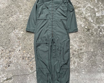 Vintage 60s K-2B Flight Suit: Air Force Green Jumpsuit, Patches