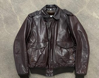 Vintage 1960's/70's SCHOTT Leather G1 Style Bomber Jacket / I-S