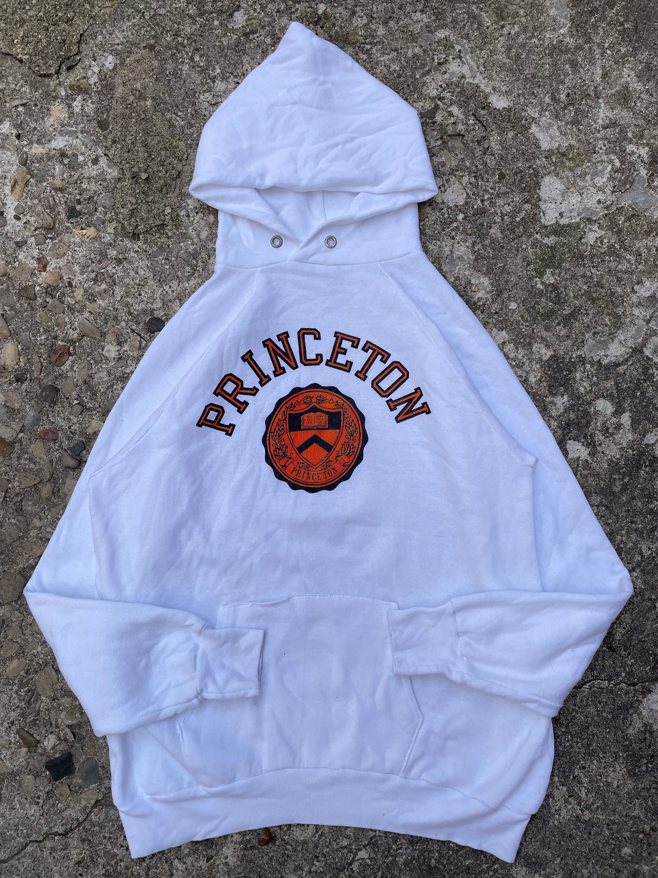 Champion◇80s/RW/PRINCETON染み込みプリント/パーカー/XL/コットン 