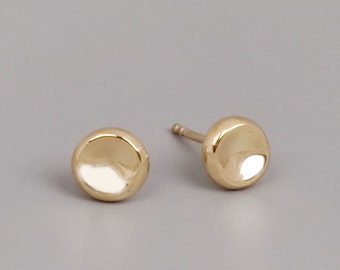 14k Gold Earring, Pebbles Earrings, White Gold Earrings, Minimalist Studs, Gold Studs, 9K Gold Stud Earrings, Small Studs, Delicate Earrings