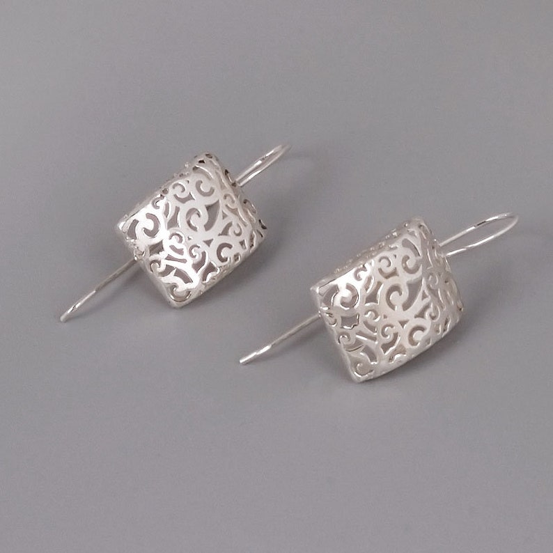 Rose Gold Earrings Spanish Earrings Women Earrings Filigree Etsy