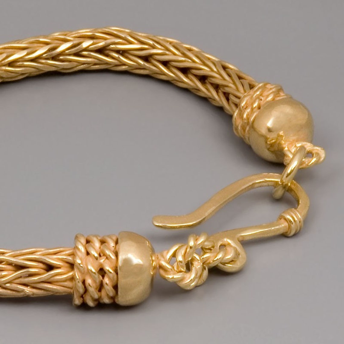 Gold Viking Knit Bracelet Viking Mens Bracelet Thick Womens Etsy