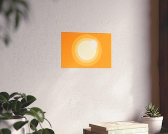 Sun Pop Art Poster, Graphic Space Solar System Wall Art Print, Fine Art Decor, Home Office Artwork