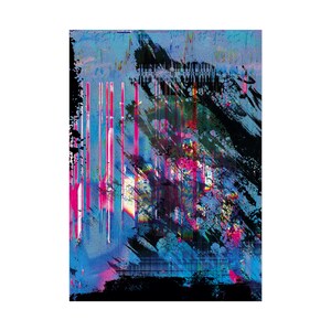 Cyberpunk Inspired Abstract Artwork, Glitch Art, Futuristic Aesthetics, Neon Colors, Tech-Inspired Decor A3 Poster image 2