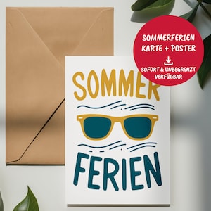 Carte vacances d'été Carte d'été Carte postale vacances Affiche début été Carte postale début vacances Carte vacances d'été Vacances d'été