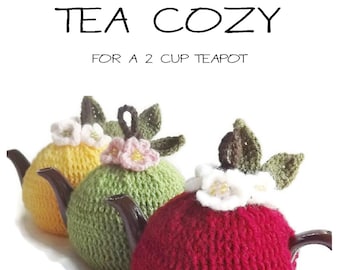 Pattern, Crochet Tea Cozy Pattern, 2 Cup Tea Cozy Pattern, Crochet Tea Cozy, PDF
