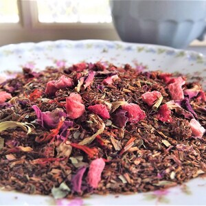 Strawberry Rose, Caffeine Free Rooibos, Loose Leaf, Garden Party Tea