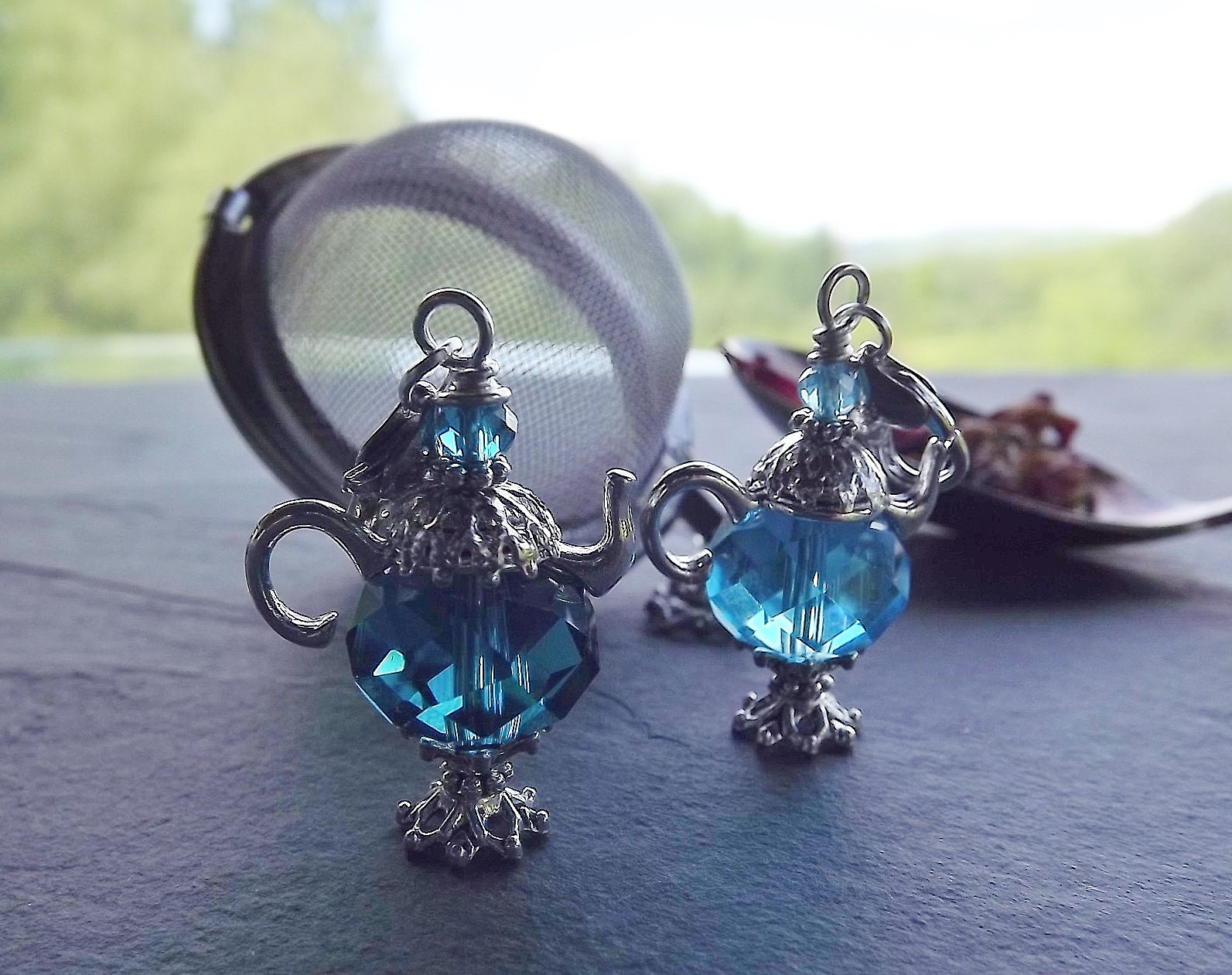 Crystal Tea Pot Charms Tea Cup Charms Party Favors Etsy