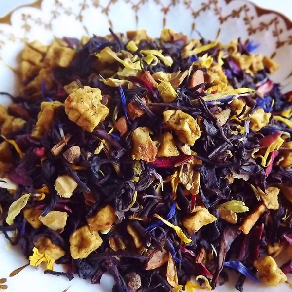 Brambleberry Tea Blend, Hand Blended, Autumn Spiced Tea, Loose Leaf Black Tea