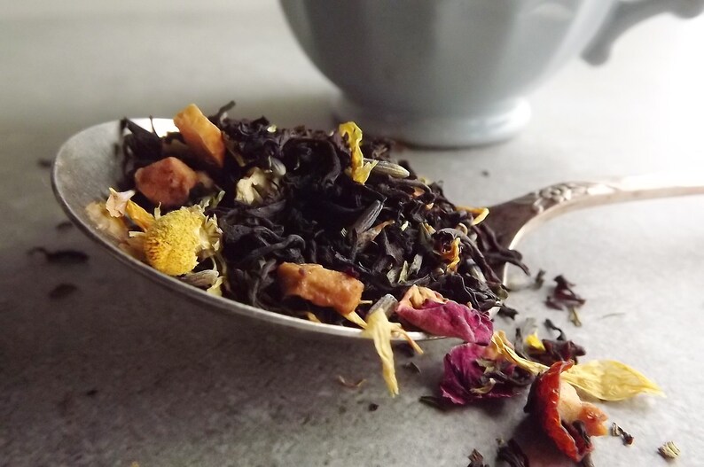 Cottage Garden Tea, Lavender, Rose, Honey and Mint, Black Loose Leaf Tea zdjęcie 3