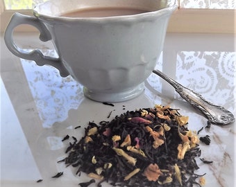 Cozy Cottage Tea, Black Walnut, Cinnamon, Rose, Black, Loose Leaf Tea