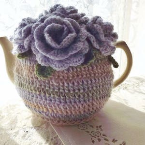 6 Cup Tea Cozy Pattern, Rose Tea Cozy Pattern, Crochet Tea Cozy Pattern, DIY Tea Cozy Pattern, PDF Tea Cozy Pattern image 3
