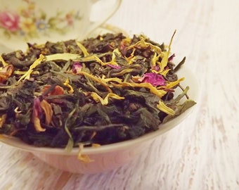 Rose Cottage Tea, Oolong Tea, Green Tea, Loose Leaf Tea, Rose Tea