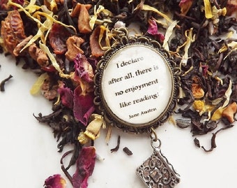Quote Charm, Customized or Personalized, Tea Lover's Gift, Tea Infuser, Loose Leaf Tea Accessory