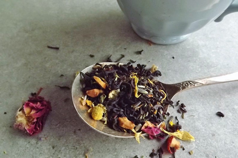 Cottage Garden Tea, Lavender, Rose, Honey and Mint, Black Loose Leaf Tea zdjęcie 1