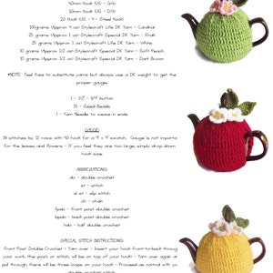 Pattern, Crochet Tea Cozy Pattern, 2 Cup Tea Cozy Pattern, Crochet Tea Cozy, PDF image 2