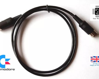 Cable serie Commodore 64 C64 C128 VIC20 1541 Cable de unidad de disquete de 1 metro