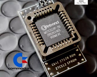 Commodore c64c c128 4 en 1 16k Kernal Rom 251913-01 27128 ROM - Prueba fallida