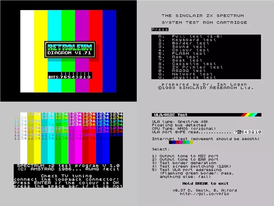 スペクトラムラボ　ギガラ ZX Spectrum 16k 48k 128k +2 +3 Diagnostic Test Cartridge