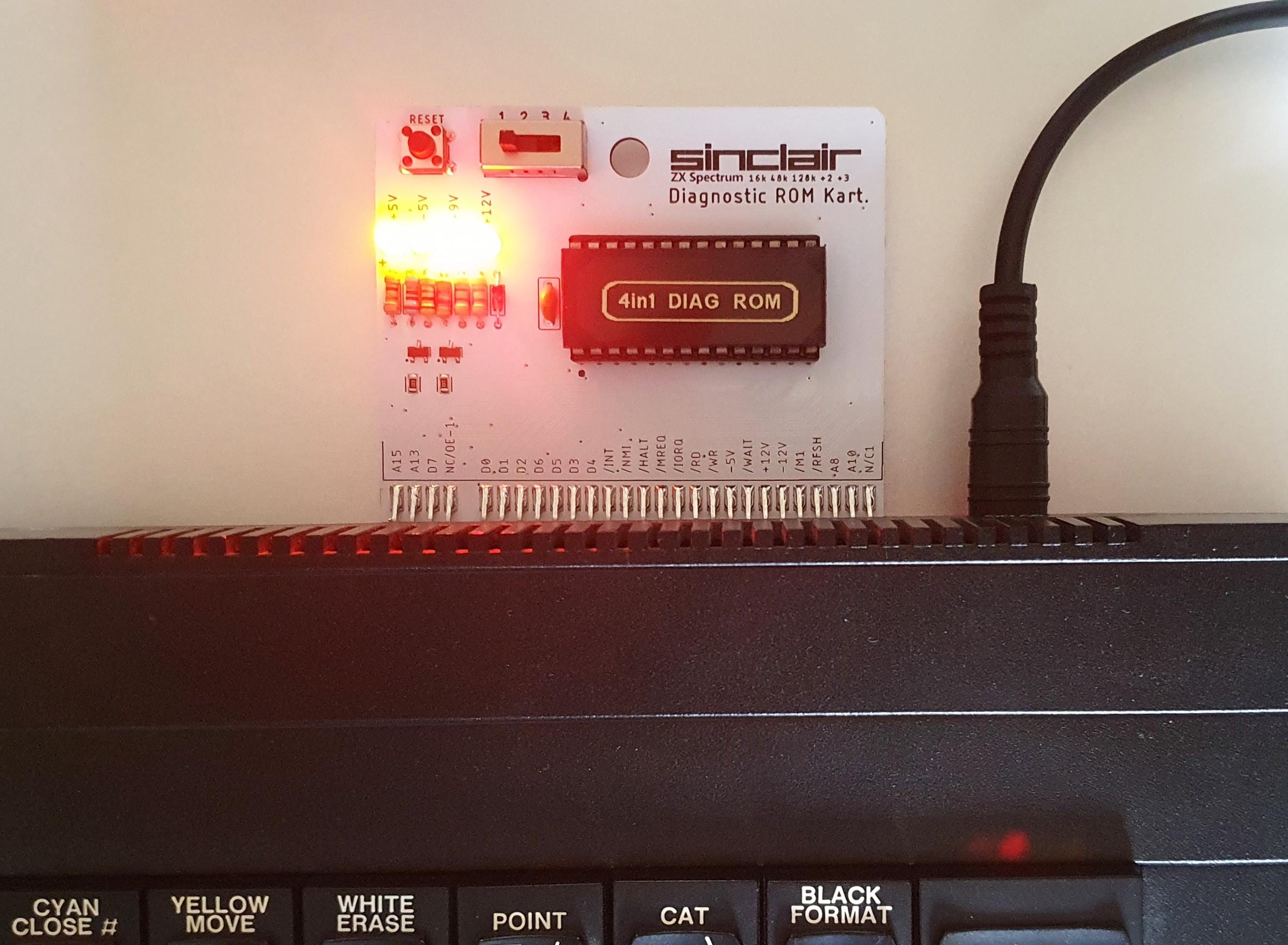 ZX Spectrum 16k 48k 128k +2 +3 Diagnostic Test Cartridge