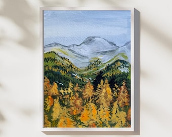 Appalachia Mountain Moody Autumn Print | 8.5 x 11 inches