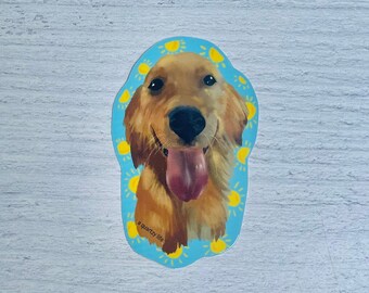 Golden Retriever Sunshine Dog Pet Sticker