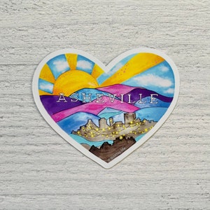 Asheville Blue Ridge Heart Magnet | Love Magnet | Asheville NC Fridge Magnet