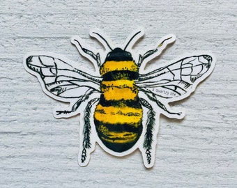 Bumble Bee Sticker / Cute Bee Sticker para computadora portátil, botella de agua, automóvil / calcomanía de abeja