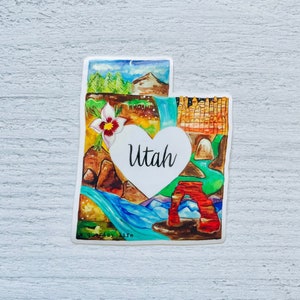 Utah Sticker | Arches Moab Mighty Five Decal for Yeti, Water Bottle, Laptop