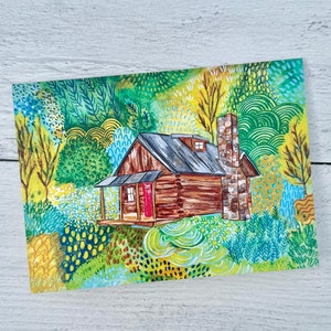Carta da sogno della baita in legno