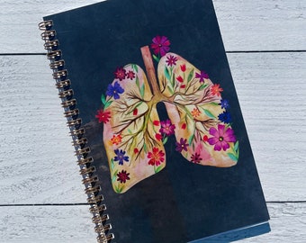 Lung Journal | Human Lung Notebook | Anatomy Notebook | Anatomy Art