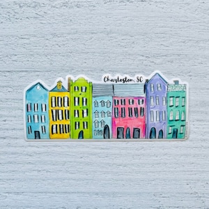 Charleston Sticker | Rainbow Row Sticker | Charleston South Carolina Sticker