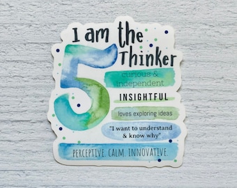Enneagram 5 Sticker | Type 5 Sticker | Thinker/Investigator Sticker for Laptop Water Bottle Journal