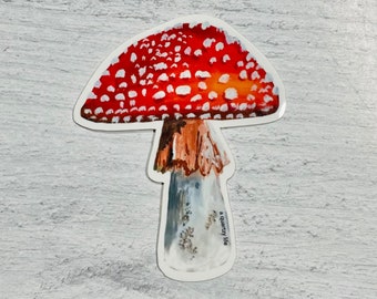 Red Amanita Mushroom Sticker