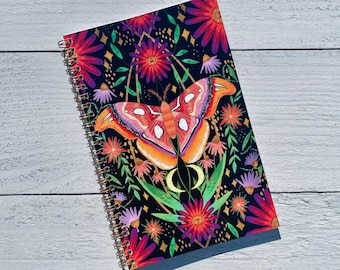 Botanical Night Moth Notebook