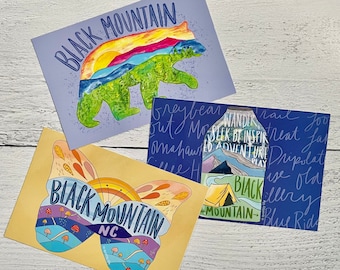 Black Mountain Postcards Set | Cute WNC Postcards | 4x6 Fun Postcards