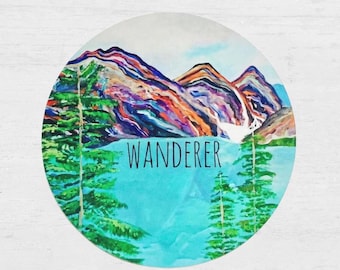 Wanderer Adventure Sticker | Mountains Sticker