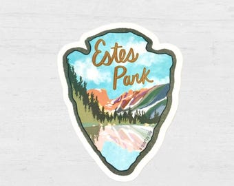 Estes Park Rocky Mountain Sticker for Water Bottle, Laptop, Car
