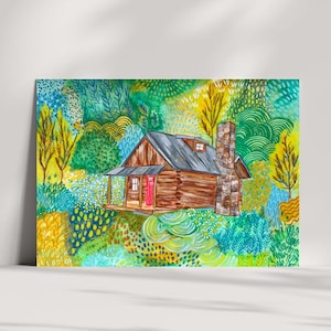 Log Cabin Dreamscape Card