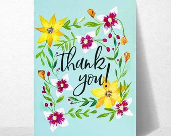 Thank You Wildflower Card | Floral Appreciation Gratitude Card