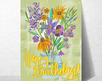 Happy Birthday Bouquet Card