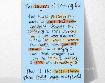 Letting Go Encouragement Change Transitions Divorce Card