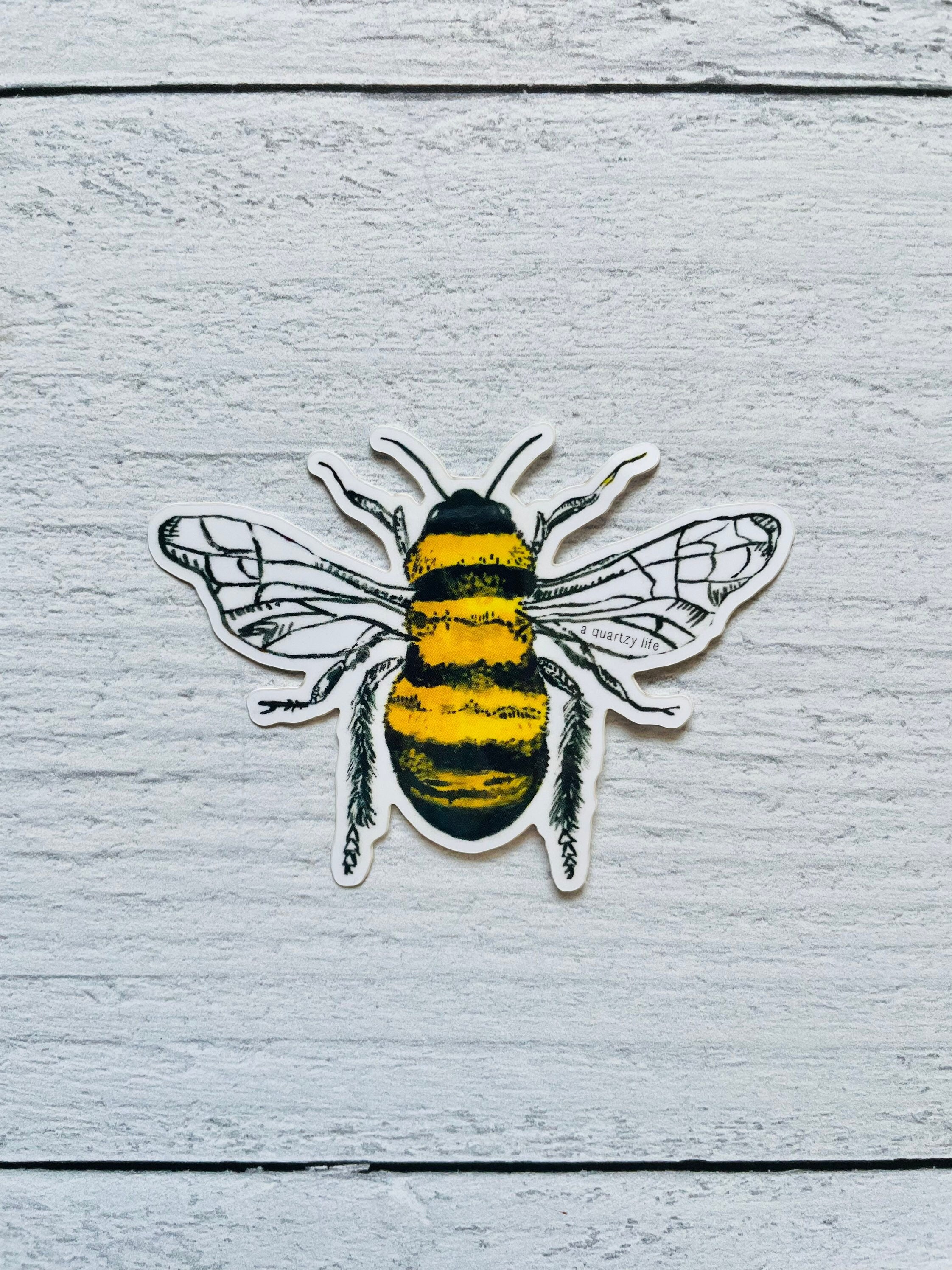 Bumble Bee Sticker | Cute Bee Sticker for Laptop, Water Bottle, Car | Bee Decal