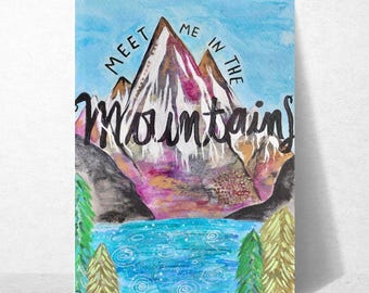 Meet Me in the Mountains Card | Adventure Travel Wanderlust Card