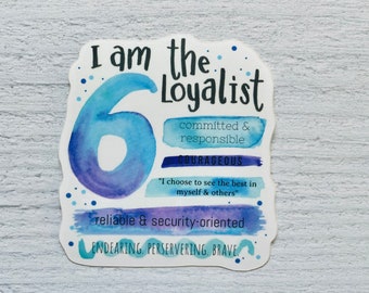 Enneagram 6 Sticker | Type 6 Sticker | Loyalist Sticker for Laptop Water Bottle Journal