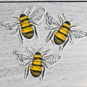 Bumble Bee Sticker Cute Bee Sticker for Laptop, Water Bottle, Car Bee Decal image 3