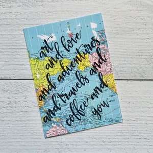 De leuke Kaart van de Liefde van de Reiziger | Hou van koffie Valentine Card