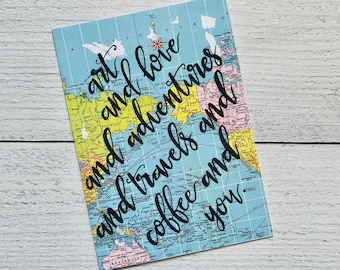 Cute Traveler Love Card | Love Coffee Valentine Card